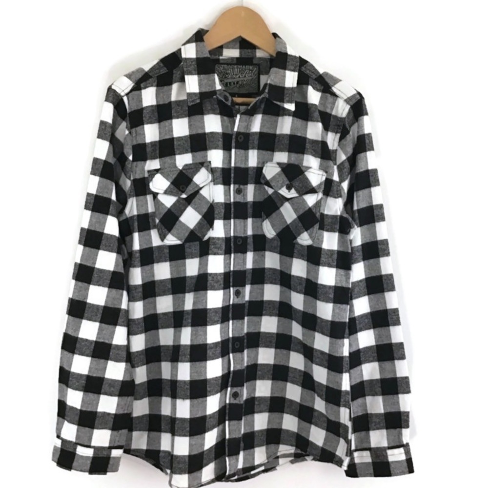 BROOKLYN CLOTH BUTTON DOWN PLAID COTTON SHIRT